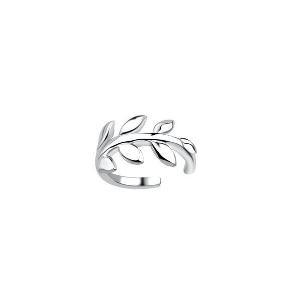 Silver Olive Leaf Ear Cuff - 20482