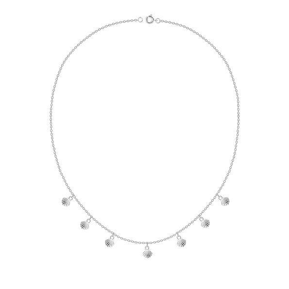 Silver Shell Necklace - 8563