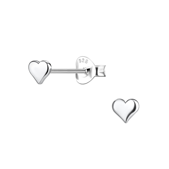 Silver Heart Stud Earrings - 20628 Silver Heart Stud Earrings - 20628