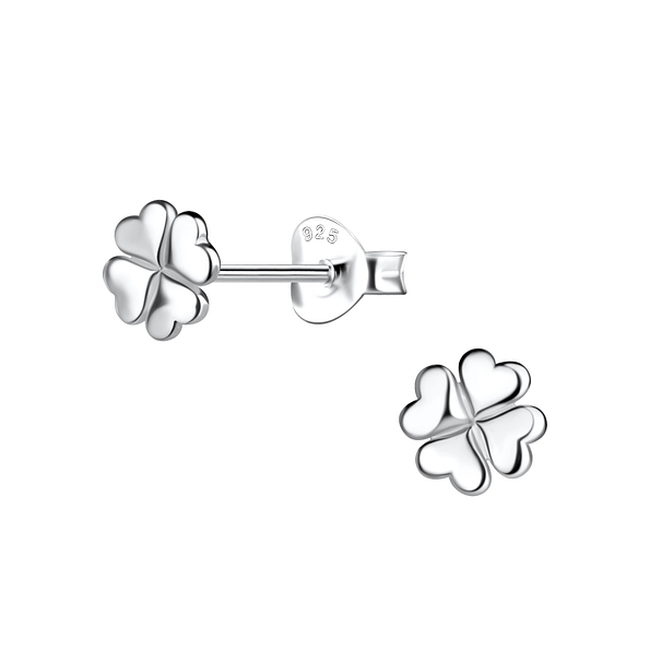 Silver Clover Stud Earrings - 20572 Silver Clover Stud Earrings - 20572