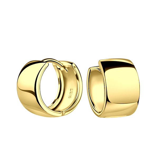 8x13mm Silver Huggie Earrings - 20719