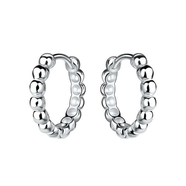 16mm Silver Ball Huggie Earrings - 20622