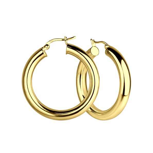 35mm Silver French Lock Hoop Earrings - 20692 35mm Silver French Lock Hoop Earrings - 20692