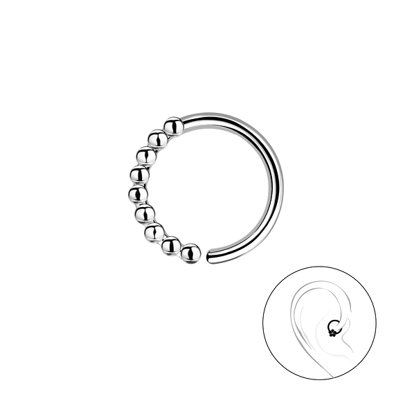 Silver Ball Helix Hoop - 20620