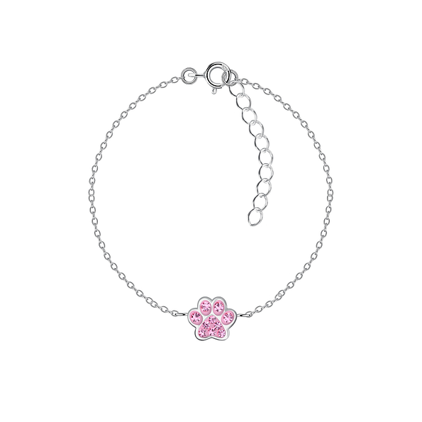 Silver Paw Print Bracelet - 20775