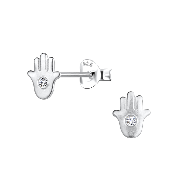Silver Hamsa Stud Earrings - 20685