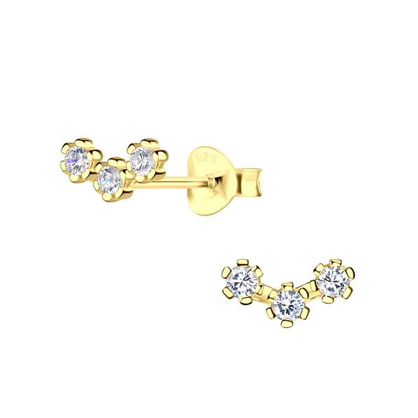 Silver Flower Stud Earrings - 20696
