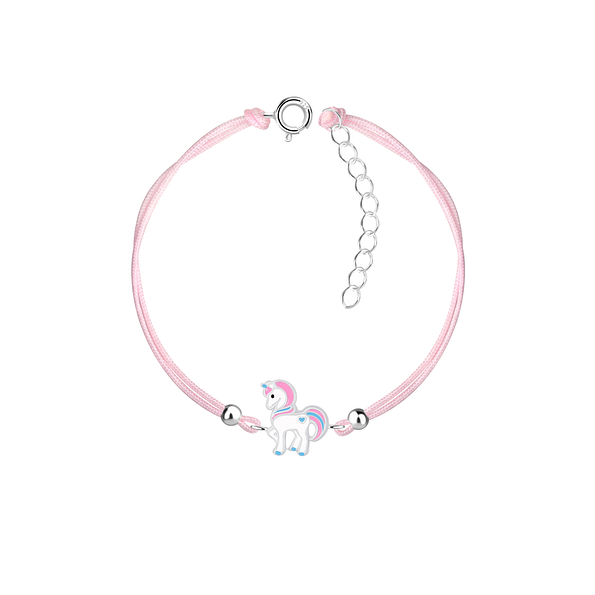Silver Unicorn Cord Bracelet - 20807