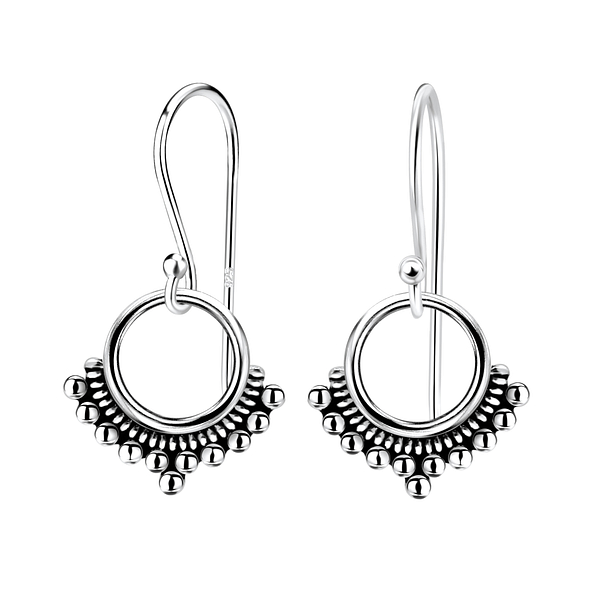 Silver Ethnic Earrings - 21021