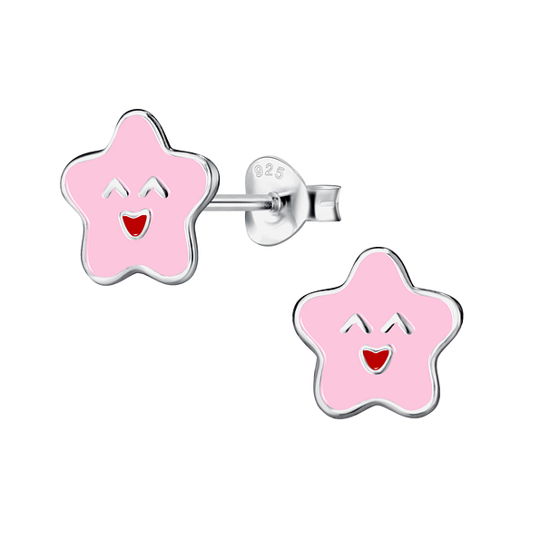 Silver Star Stud Earrings - 20858