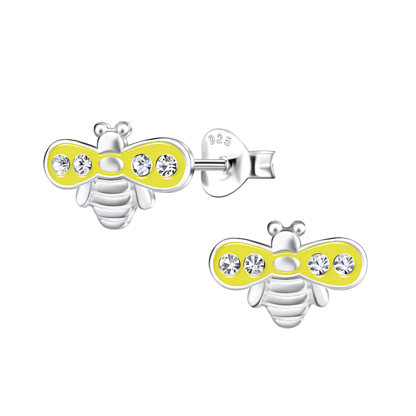 Silver Bee Stud Earrings - 21002