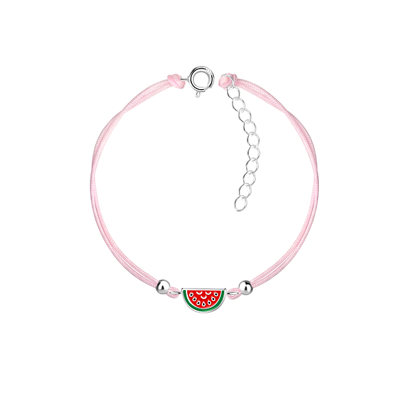 Silver Watermelon Cord Bracelet - 20808