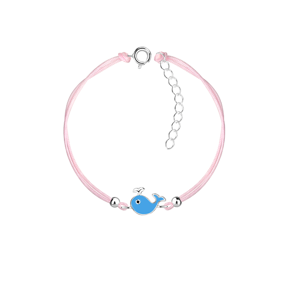 Silver Whale Cord Bracelet - 21043