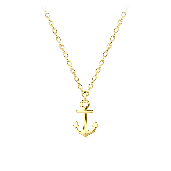 Silver Anchor Necklace - 20997