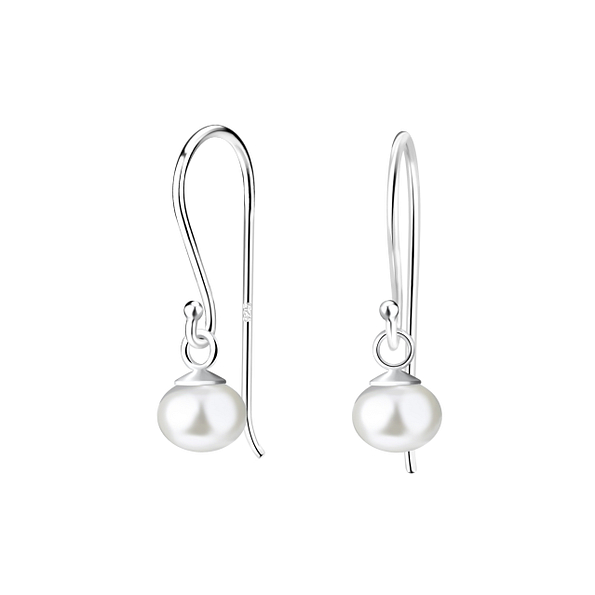 4mm Fresh Water Pearl Silver Earrings - 21216