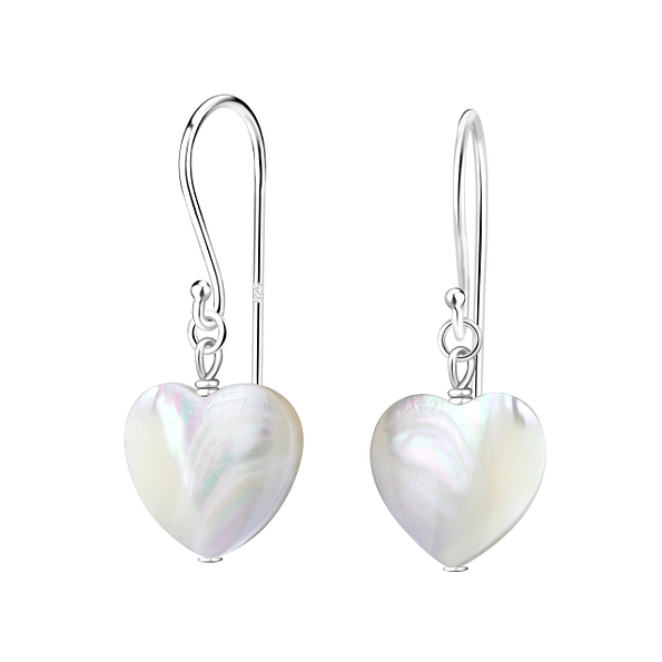 Silver Heart Earrings - 21122