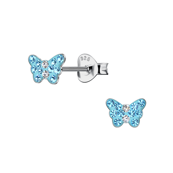 Silver Butterfly Stud Earrings - 21199 Silver Butterfly Stud Earrings - 21199