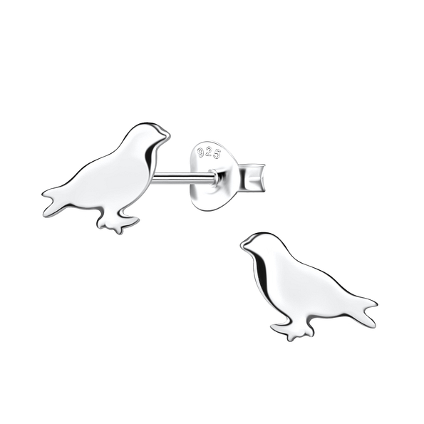 Silver Bird Stud Earrings - 21232
