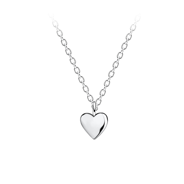 Silver Heart Necklace - 21148