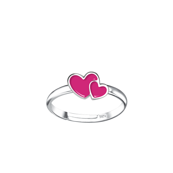 Silver Heart Adjustable Ring - 20882
