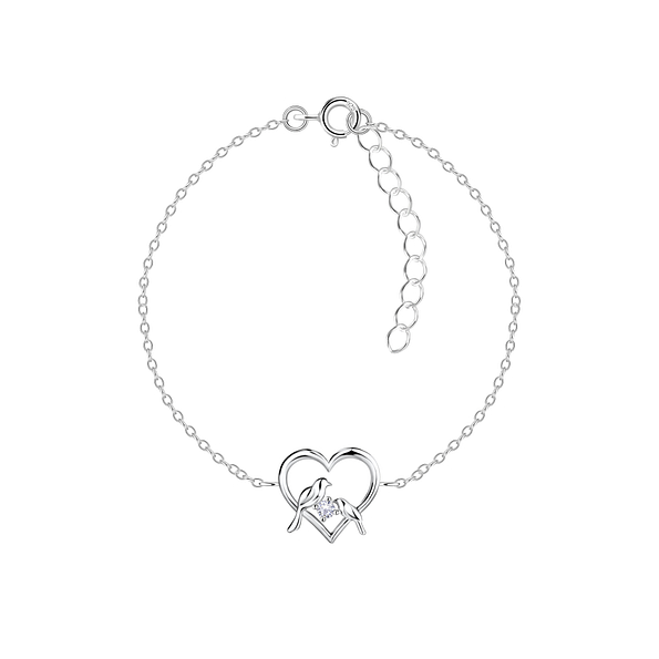 Silver Love Birds Bracelet - 21375
