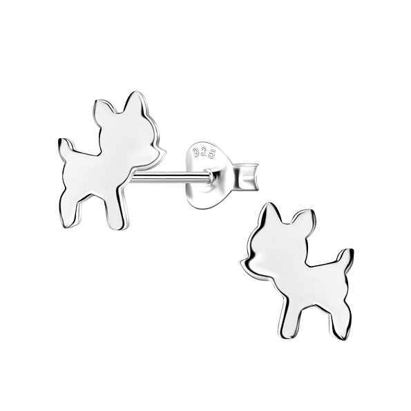 Silver Baby Deer Stud Earrings - 21329
