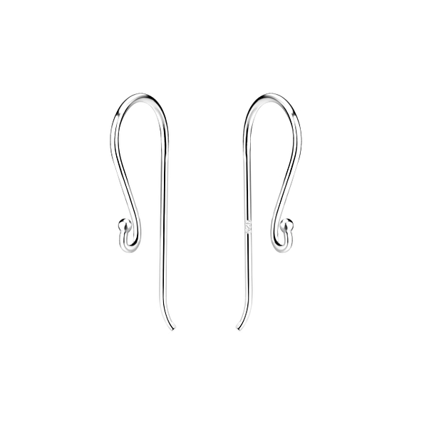 Silver Fish Hook Earrings with Ball – Pack of 5 - 21339