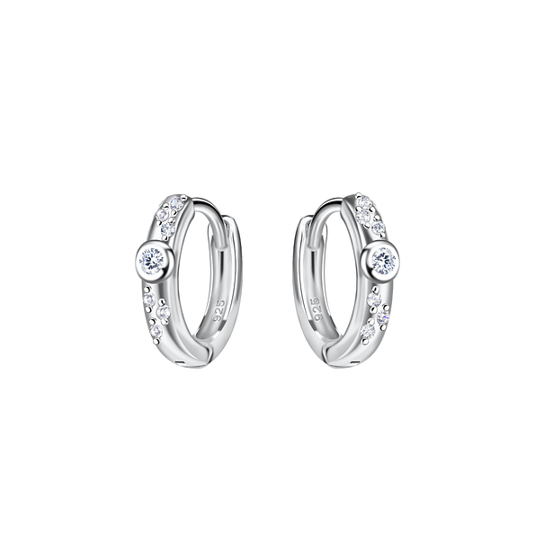 10mm Silver Huggie Earrings - 21390
