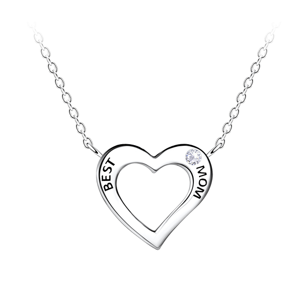 Silver Best Mom Necklace - 21393