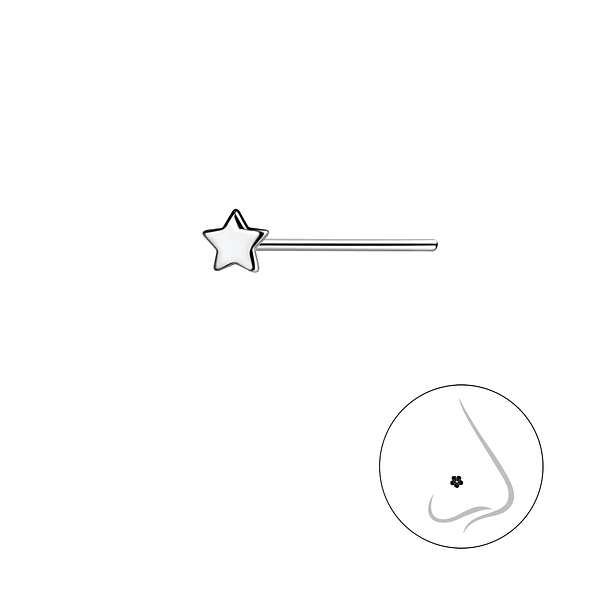 Silver Star Nose Stud - 21325