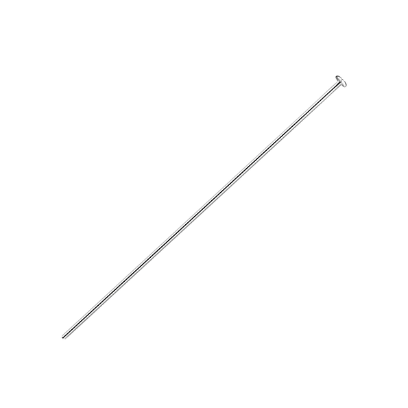 38mm Silver Pin with 1.3mm Flat Head – Pack of 10 Pieces - 21355