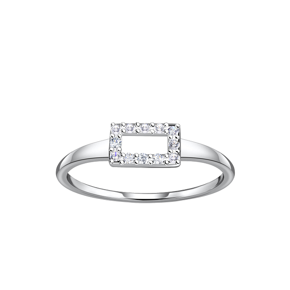 Silver Rectangle Ring - 21395