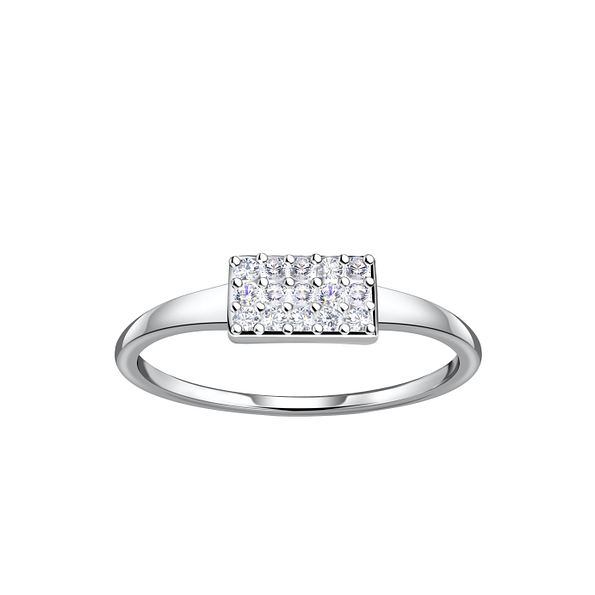 Silver Rectangle Ring - 21396 Silver Rectangle Ring - 21396