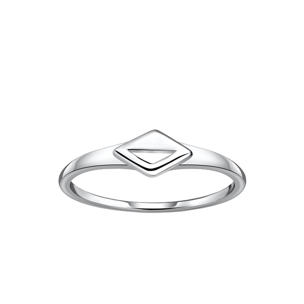Silver Diamond Shaped Ring - 21305