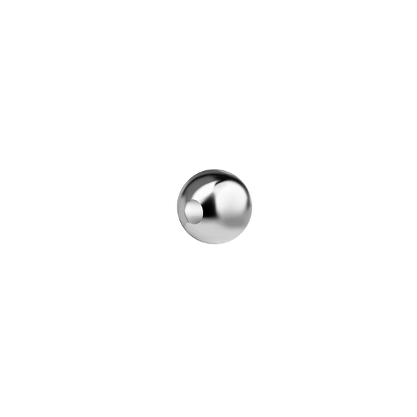 4mm Silver Ball with 1.2mm Hole – Pack of 10 Pieces - 21346