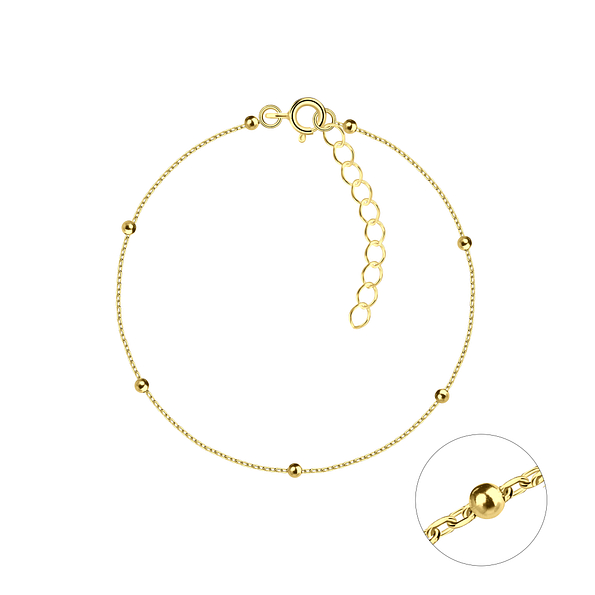 18cm Silver Satellite Bracelet with Extension - 21447