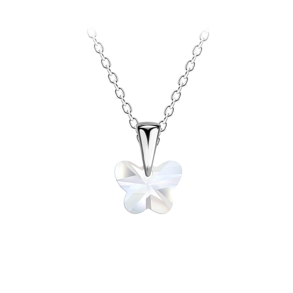 Silver Butterfly Necklace - 21467