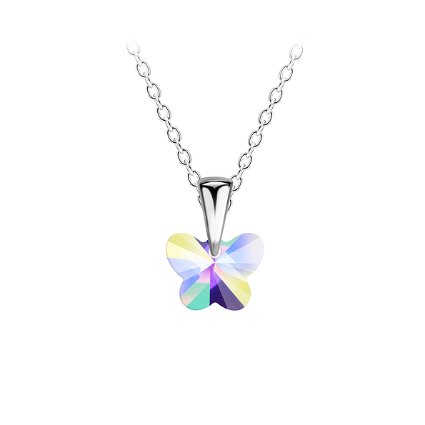 Silver Butterfly Necklace - 21468