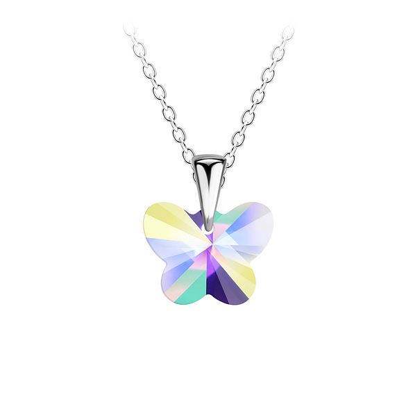 Silver Butterfly Necklace - 21466