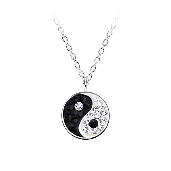 Silver Yin Yang Necklace - 21558