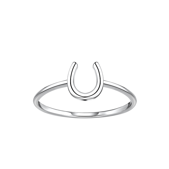 Silver Horseshoe Ring - 21677