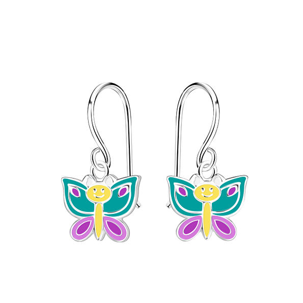 Silver Butterfly Earrings - 21588