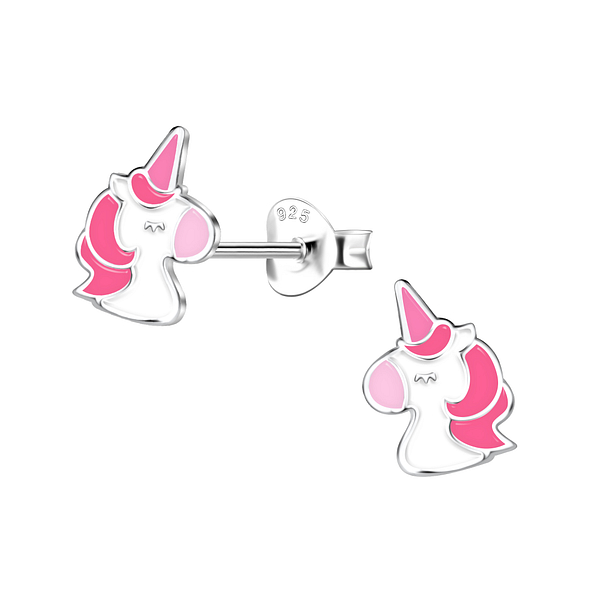 Silver Unicorn Stud Earrings - 21568 Silver Unicorn Stud Earrings - 21568