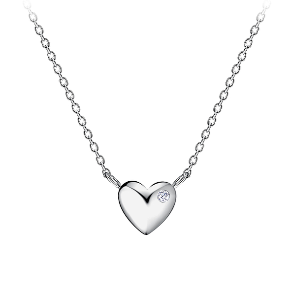 Silver Heart Necklace - 21623
