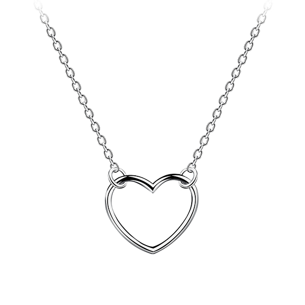 Silver Heart Necklace - 21627