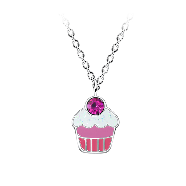 Silver Cupcake Necklace - 21628 Silver Cupcake Necklace - 21628
