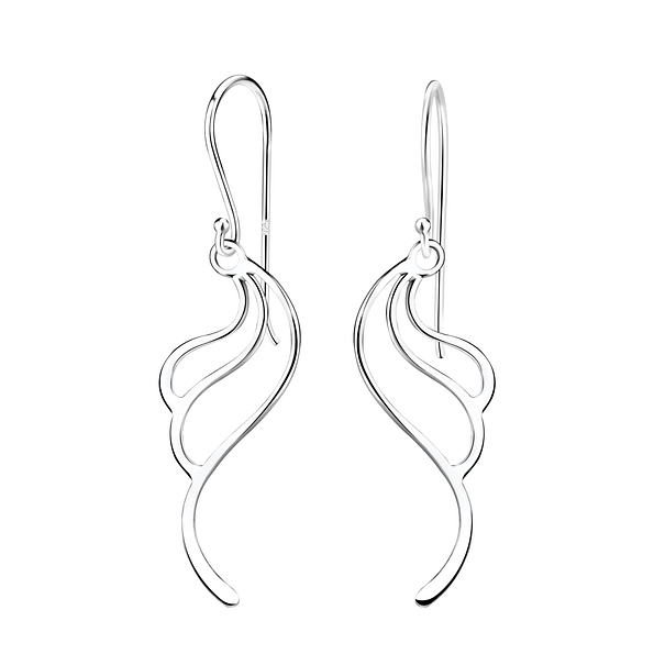Silver Wave Earrings - 21776