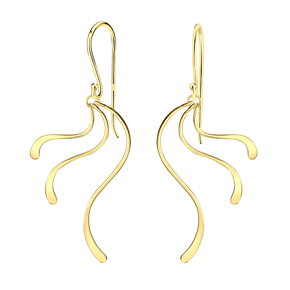 Silver Wave Earrings - 21775
