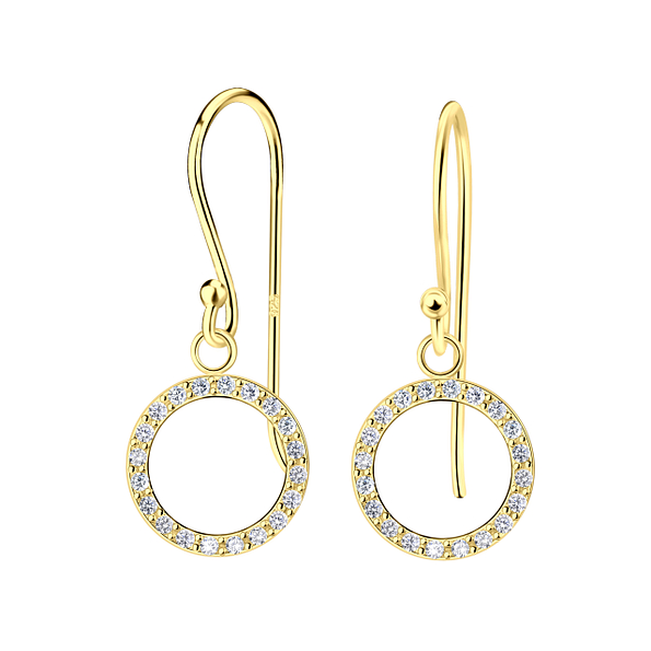 Silver Circle Earrings - 21591