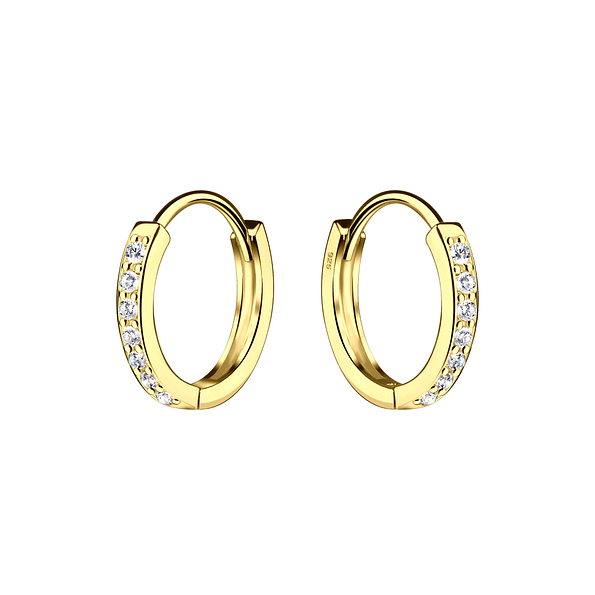 13mm Silver Huggie Earrings - 19470